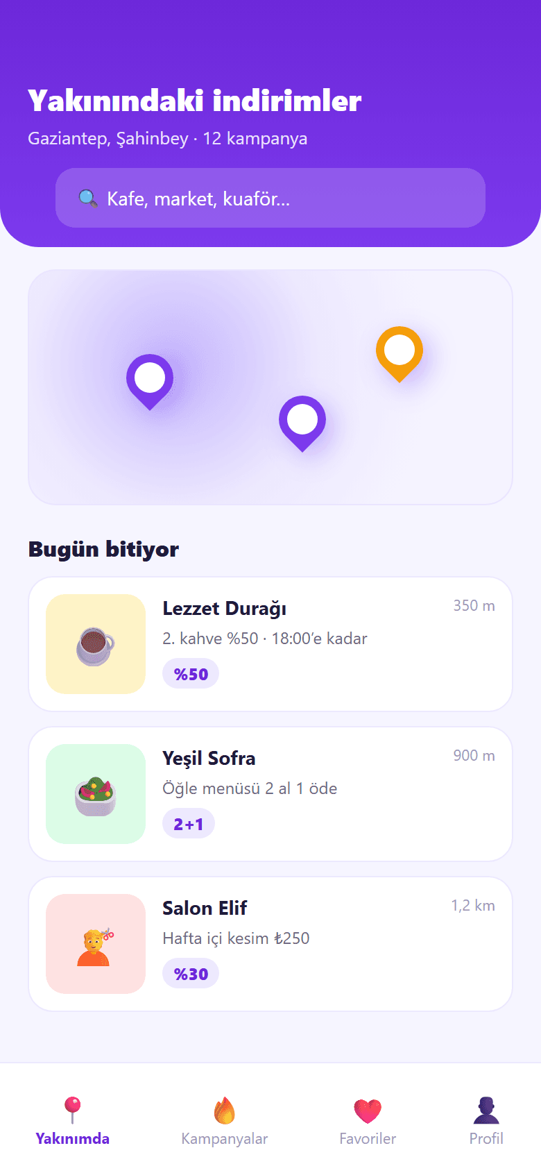 İndirimdeyim — ekran görüntüsü