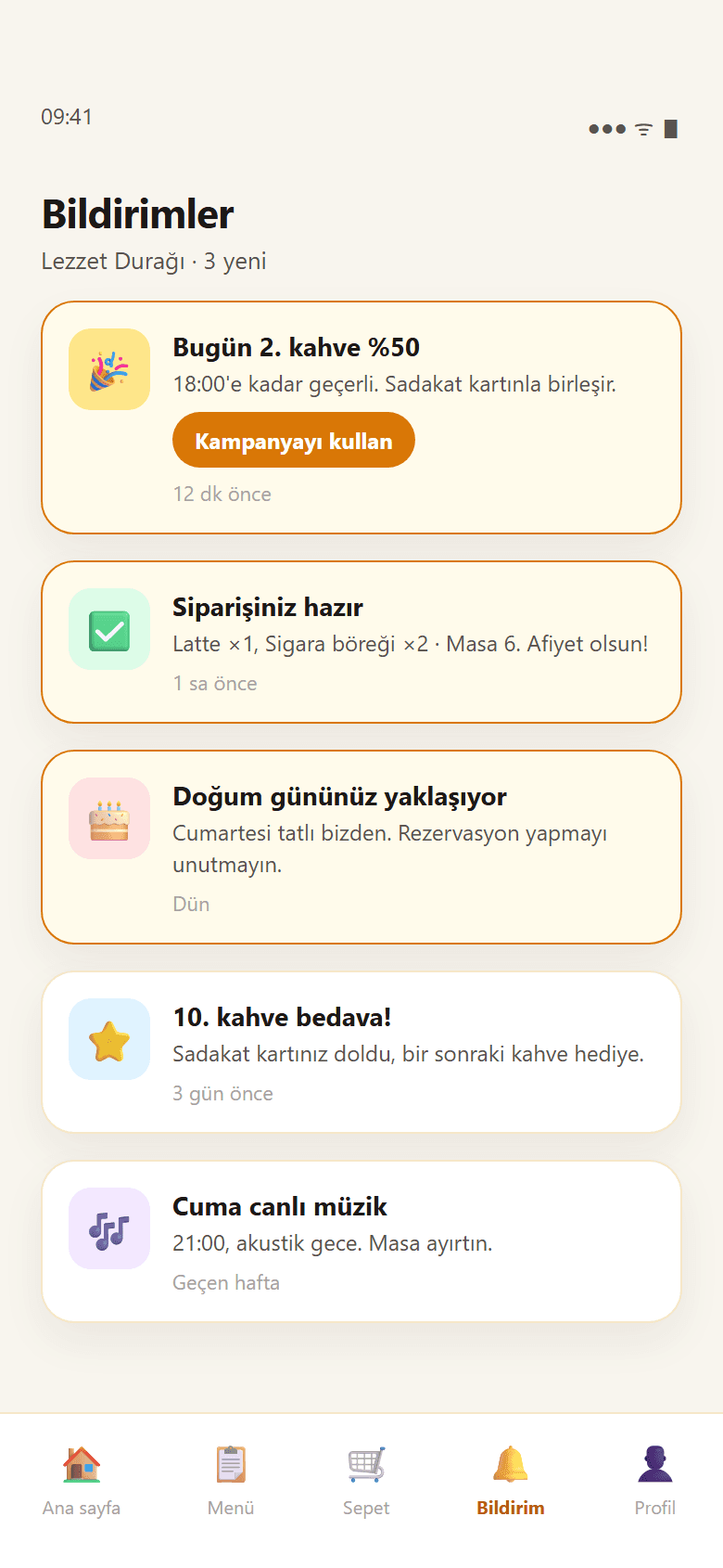 Lezzet Durağı — Kampanya bildirimi