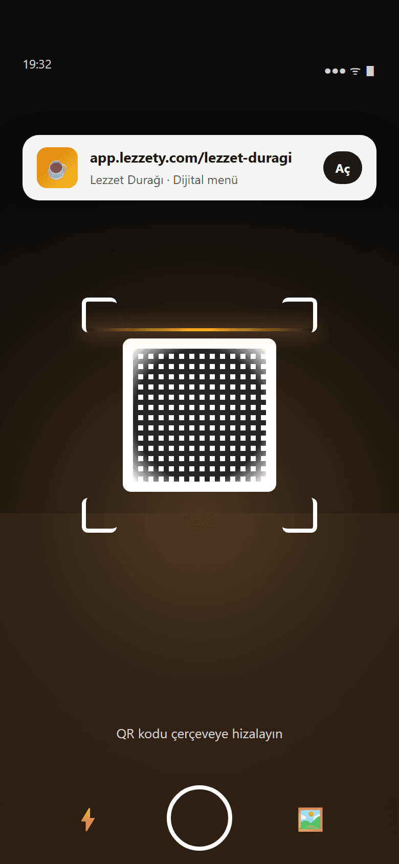 Lezzet Durağı — QR tara
